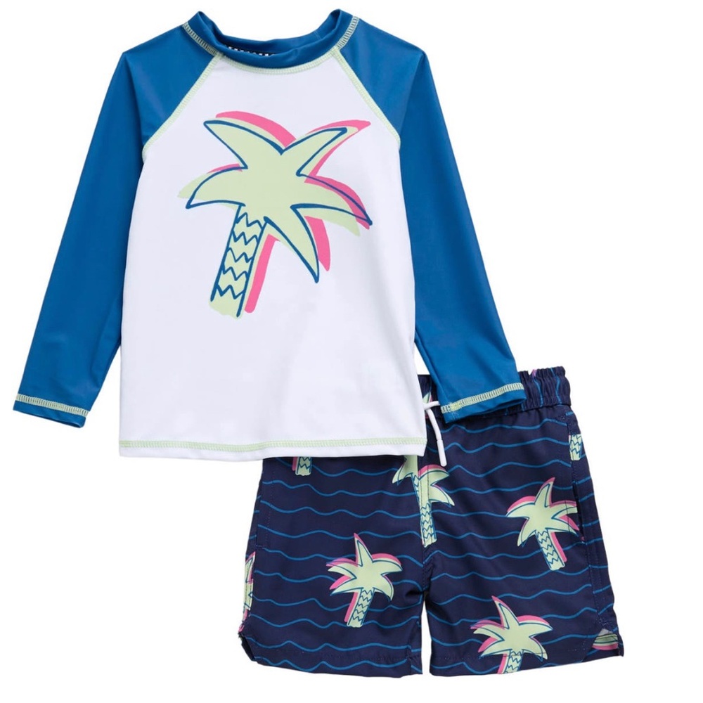 🌴🦩NWT Sovereign Code Banks Long Sleeve Rash guard Set🦩🌴